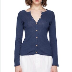 BASERANGE Drip Cardigan - MEZ BLUE / Size L